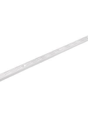 47719 - Cremallera doble blanca para ménsulas planas, 2m, Fiero