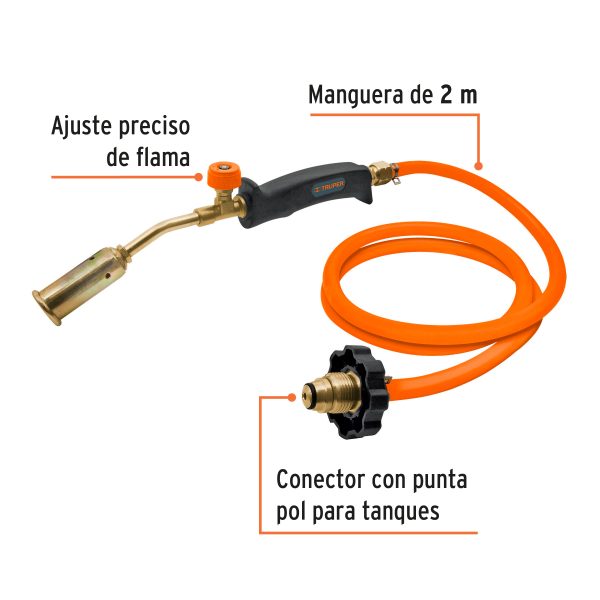 16920 - Soplete con manguera para gas de 7/8' 200 PSI, TRUPER