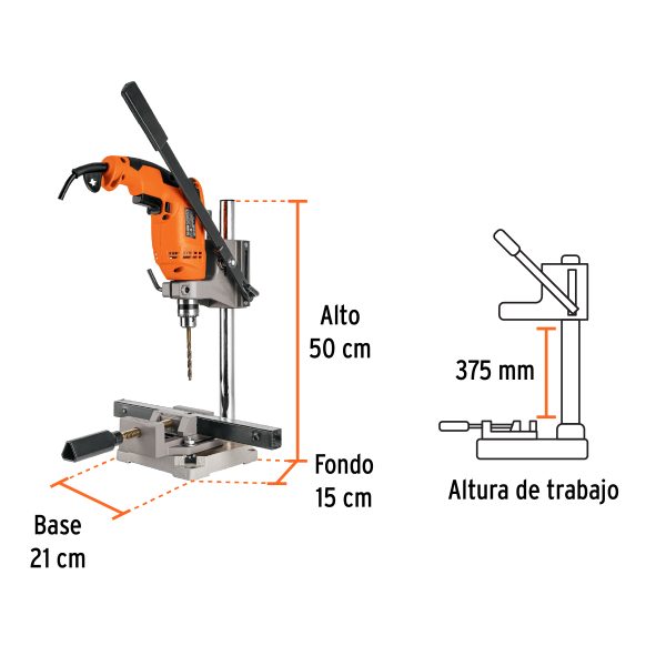 102272 - Soporte vertical para taladro 3/8'-1/2', Truper