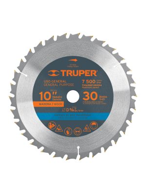 18304 - Disco sierra 10' para madera, 30 dientes centro 5/8', Truper