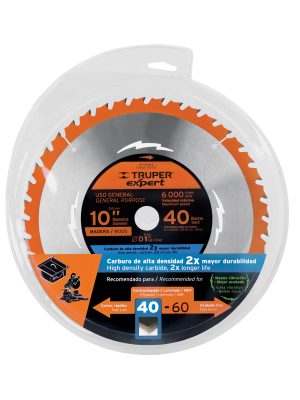 100105 - Disco sierra 10' para madera, 40 dientes centro 1', Expert