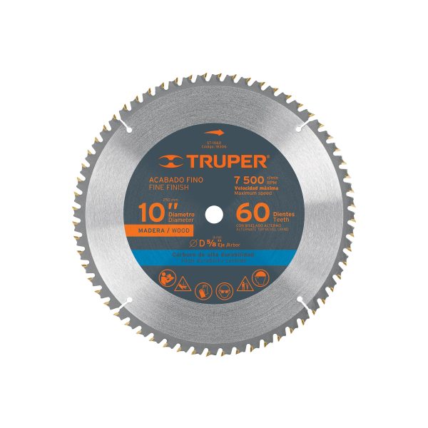 18306 - Disco sierra 10' para madera, 60 dientes centro 5/8', Truper