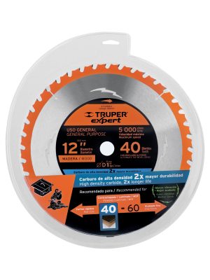 100107 - Disco sierra 12' para madera, 40 dientes centro 1', Expert