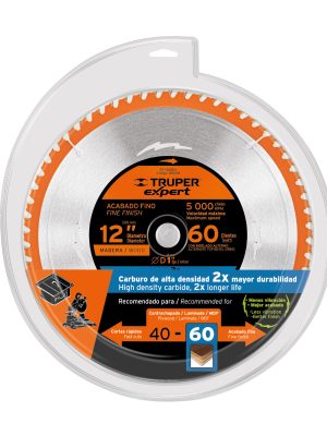 100108 - Disco sierra 12' para madera, 60 dientes centro 1', Expert