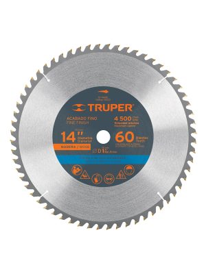 18323 - Disco sierra 14' para madera, 60 dientes centro 1', Truper