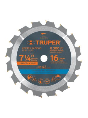 18298 - Disco sierra 7- 1/4' para madera, 16 dientes centro 5/8'