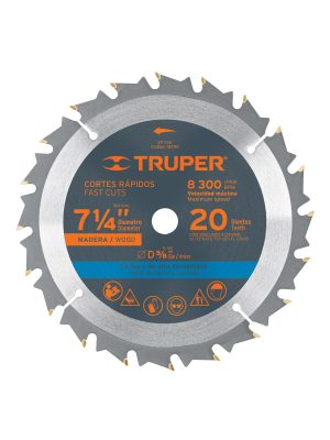 18299 - Disco sierra 7- 1/4' para madera, 20 dientes centro 5/8'
