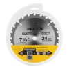 27055 - Disco sierra 7-1/4' p/madera, 24 dientes centro 5/8', Pretul