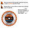 100103 - Disco sierra 7-1/4' p/madera, 24 dientes centro 5/8', Expert
