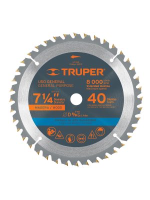 18301 - Disco sierra 7- 1/4' para madera, 40 dientes centro 5/8'