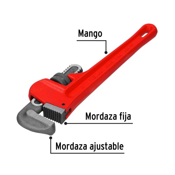 22011 - Llave stilson 10' cuerpo de hierro maleable, Pretul