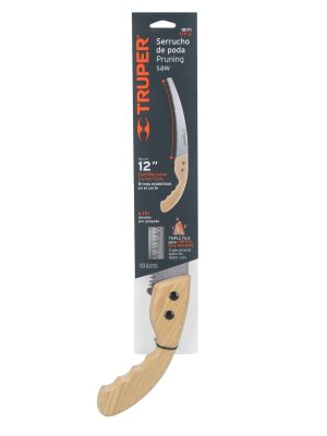 18171 - Serrucho de poda 12',hoja curva,6 DPP, mango madera, TRUPER