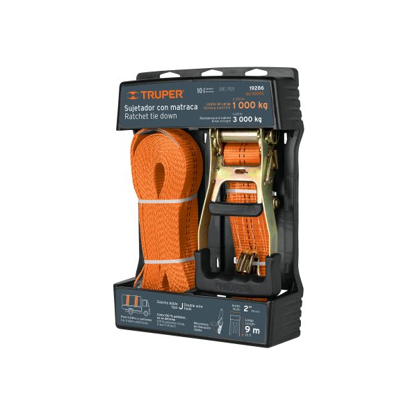 19286 - Sujetador con matraca carga máxima 3000 kg, Truper