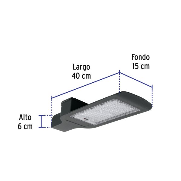 45862 - Luminario suburbano de LED 60 W con fotocelda, VOLTECK