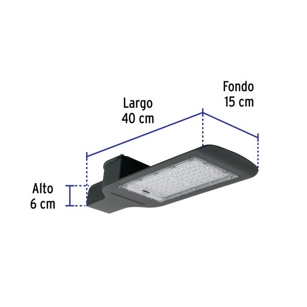 45861 - Luminario suburbano de LED 120 W con fotocelda, VOLTECK