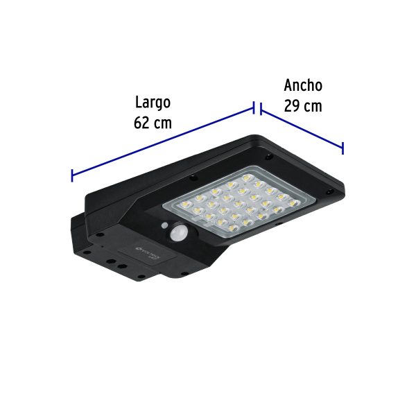 46956 - Luminario suburbano de LED 4 W con panel solar, Volteck