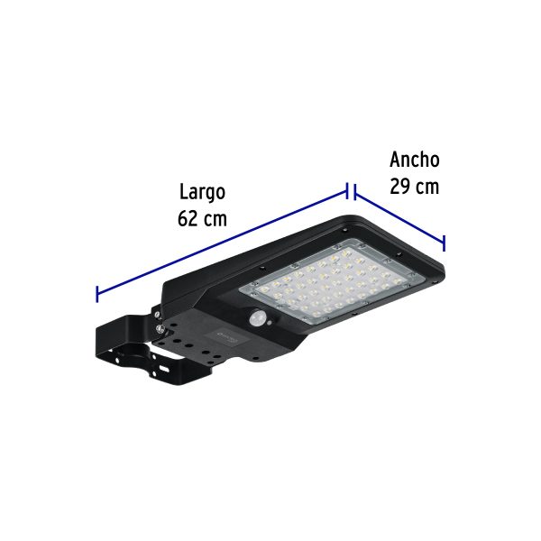 46957 - Luminario suburbano de LED 8 W con panel solar, Volteck