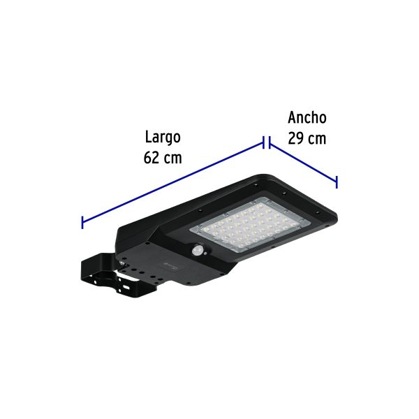 46958 - Luminario suburbano de LED 15 W con panel solar, Volteck