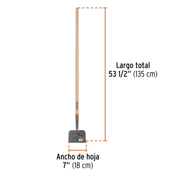 103366 - Raspador forjado de 7', mango de 48', Truper