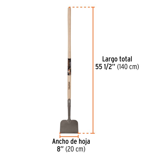 19880 - Raspador forjado de 8', mango de 48', Truper