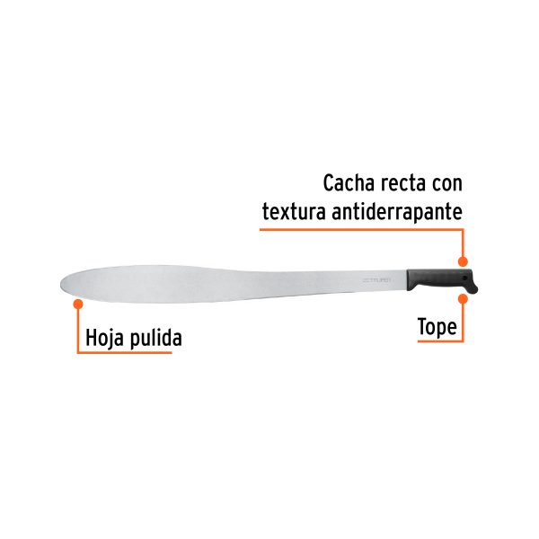 15860 - Machete Caguayano 27' cacha negra inyectada, Truper