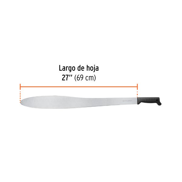 15860 - Machete Caguayano 27' cacha negra inyectada, Truper
