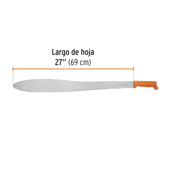 15880 - Machete Caguayano 27' cacha naranja remachada, Truper