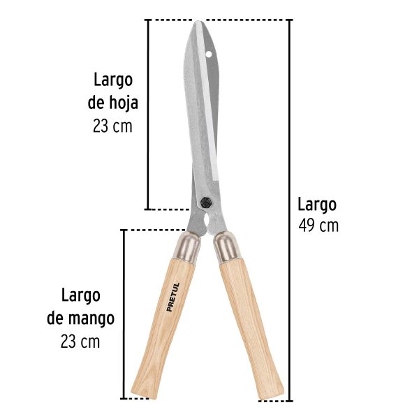 T-19PFC2.jpg 23060 - Tijera para poda 49 cm, mgos de madera, PRETUL