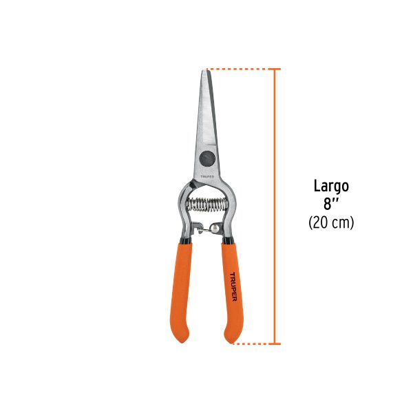 18457 - Tijera forjada para poda 8', curva, corte de uva, Truper