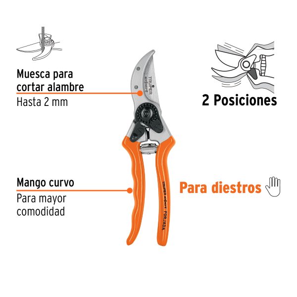 18469 - Tijera para poda 8' de aluminio forjado para diestro, Expert