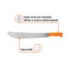 15884 - Machete estándar 16' cacha naranja remachada, Truper