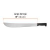 10256 - Machete estándar 18' cacha negra inyectada, en bolsa, Truper