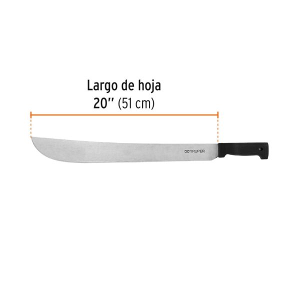 15866 - Machete estándar 20' cacha negra inyectada, Truper