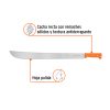 15888 - Machete estándar 24' cacha naranja remachada, Truper