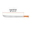 15888 - Machete estándar 24' cacha naranja remachada, Truper