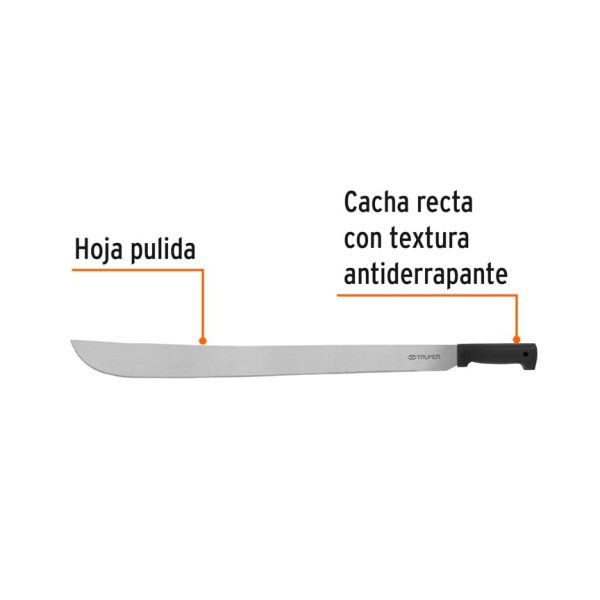15869 - Machete estándar 26' cacha negra inyectada, Truper