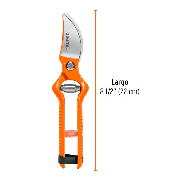 18543 - Tijera para poda 8-1/2' forjada cuchilla de paso, Truper