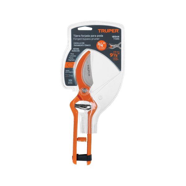18544 - Tijera para poda 9-1/2' forjada cuchilla de paso, Truper