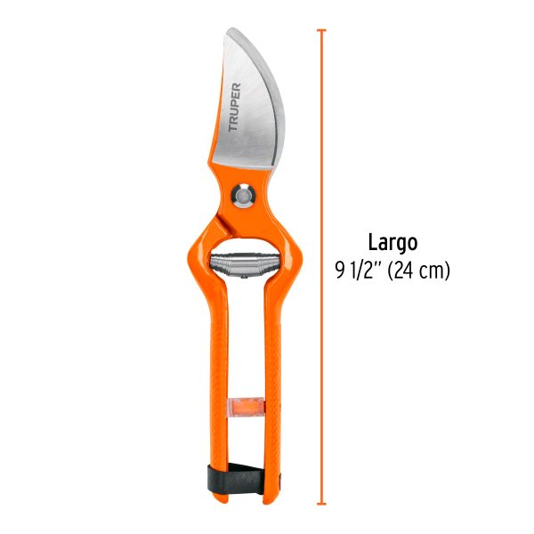 18544 - Tijera para poda 9-1/2' forjada cuchilla de paso, Truper