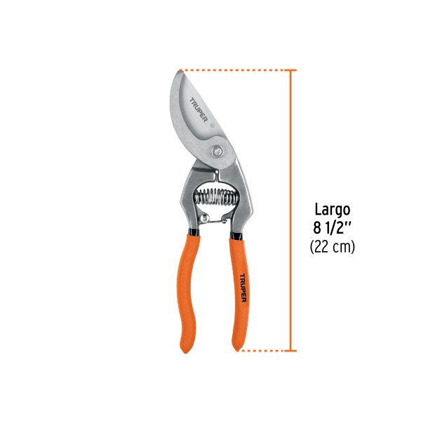 18465 - Tijera forjada p/poda 8-1/2' cuchilla paso, cabeza angulada