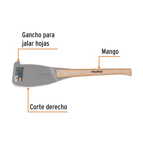 11638 - Machete huixtla corte derecho, largo 25', Truper