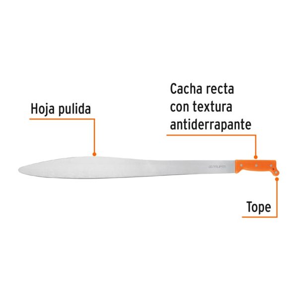 15882 - Machete acapulqueño de 27' cacha naranja, Truper