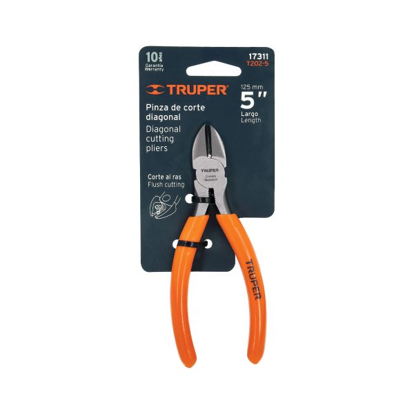 17311 - Pinza de corte diagonal 5' mango de PVC, Truper
