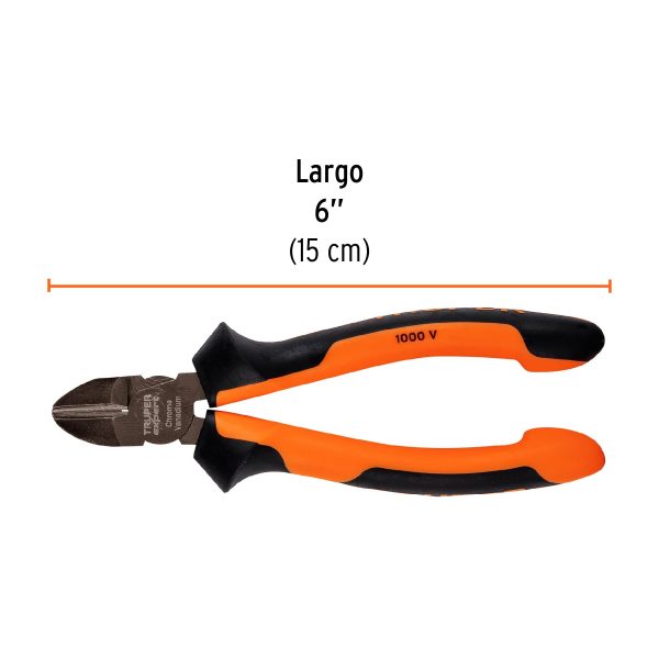 17331 - Pinza corte diagonal 6' alta palanca, Comfort Grip, Expert