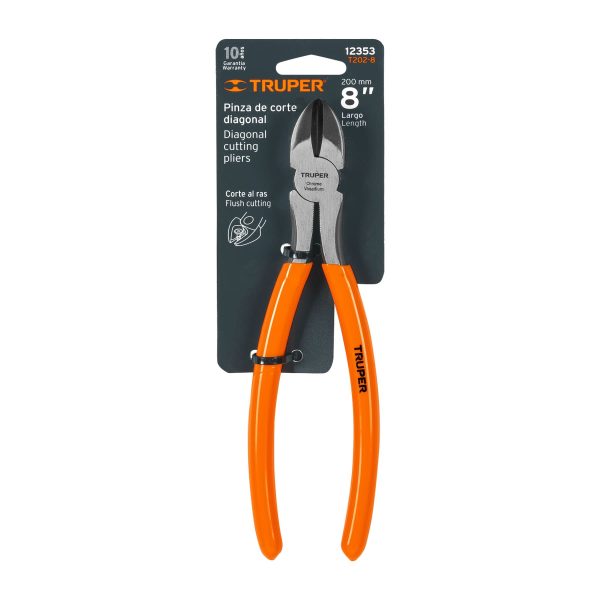 12353 - Pinza de corte diagonal 8' mango de PVC, Truper