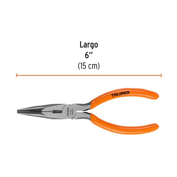 17309 - Pinza de punta y corte 6' mango de PVC, Truper