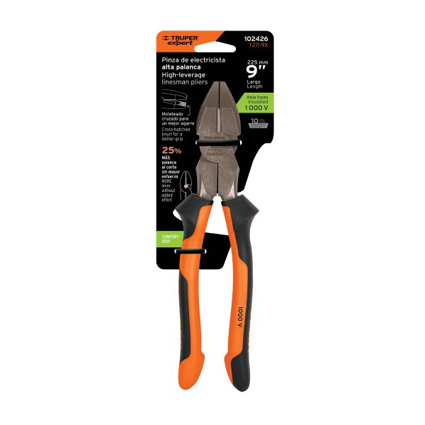 102426 - Pinza para electricista 9' alta palanca mango Comfort Grip