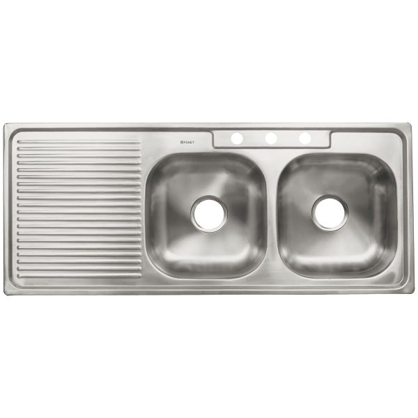 47023 - Tarja de empotrar 120x50cm doble tina derecha, Foset Basic