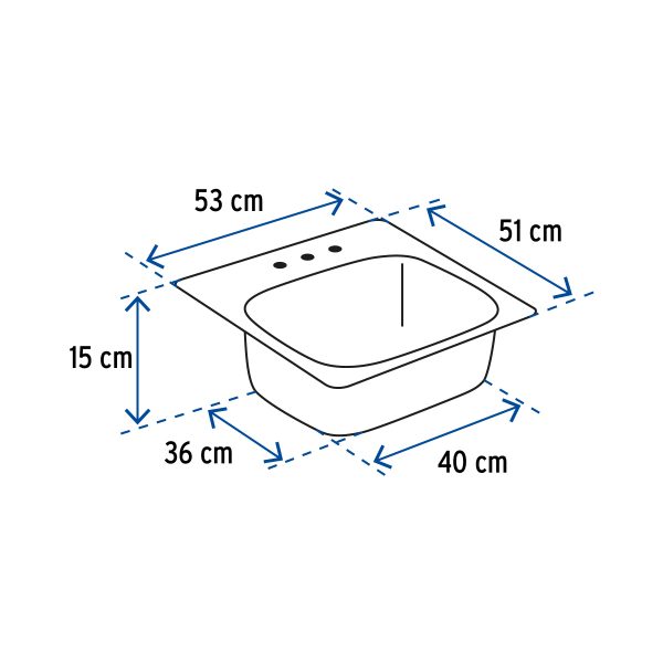 49171 - Tarja de empotrar sencilla 53 x 51 cm, FOSET