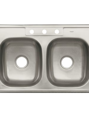 47024 - Tarja de empotrar 84x56cm doble tina, Foset Basic